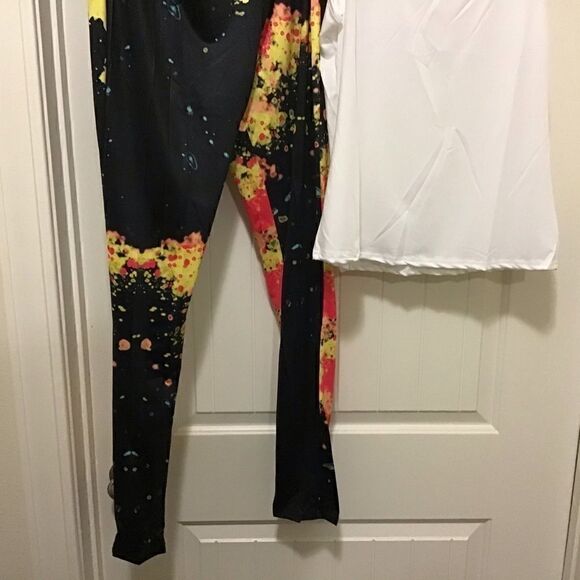 Plus Sz Printed Tank Top+Long Cloak+Pants 3pc Set - Picture 12 of 13